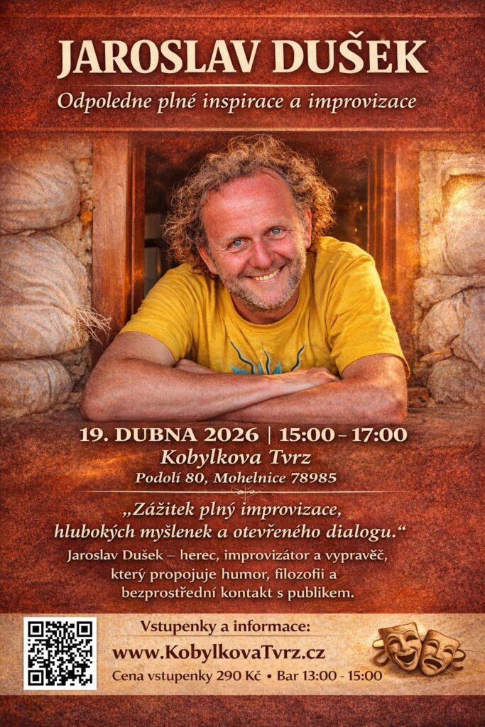 Plakát Jaroslav Dušek živě na Kobylkově tvrzi